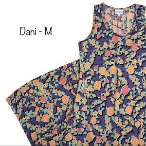 Lularoe Dani Tank Maxi Dress Floral - Size Medium
